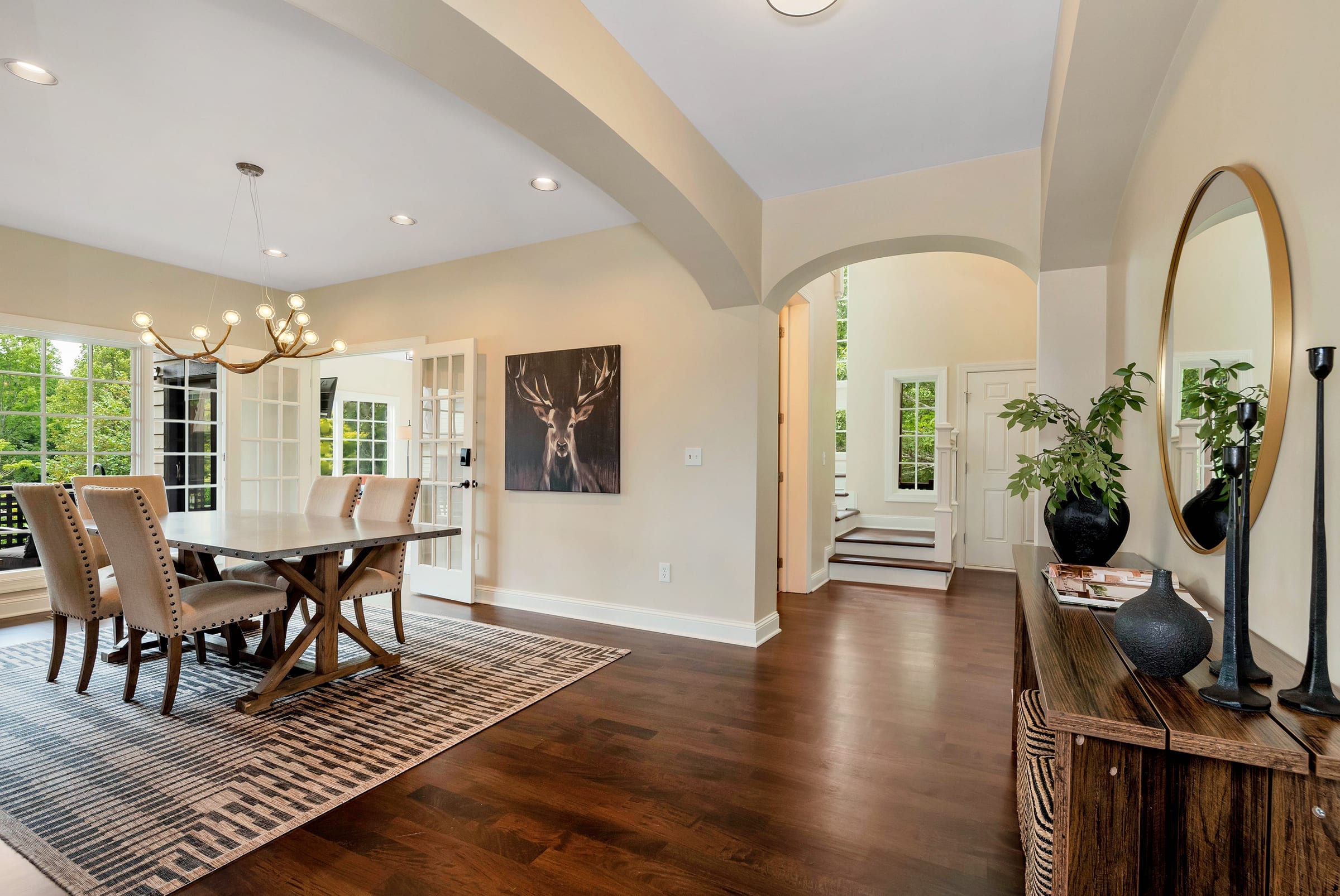The Cottage exterior with mountain backdrop