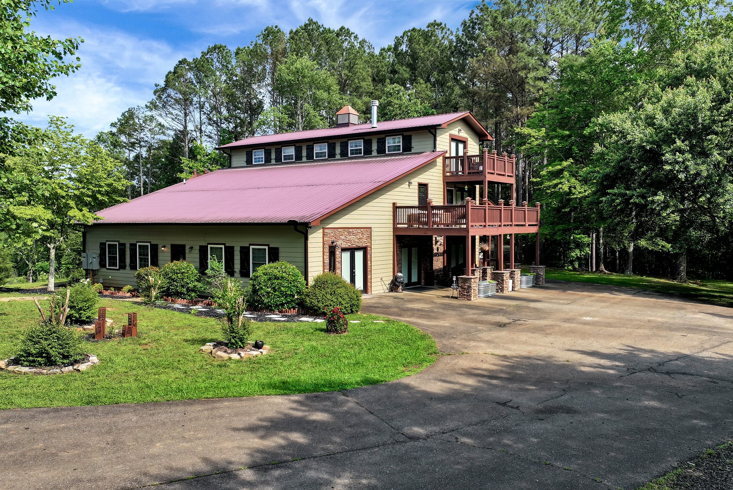 The lodge exterior at Peace of Joy Acres
